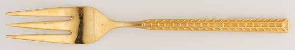 Mondrian-(Gold Electroplate) Individual Salad Fork