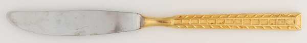 Mondrian-(Gold Electroplate) Modern Solid Knife