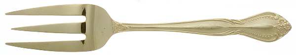 Gold Murano (Gold Electroplate) Medium Solid Cold Meat Serving Fork
