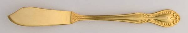 Gold Murano (Gold Electroplate) Flat Handle Master Butter Knife