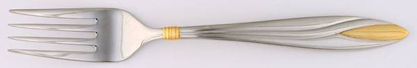 Savvy (Stainless, Gold Accent) Individual Salad Fork