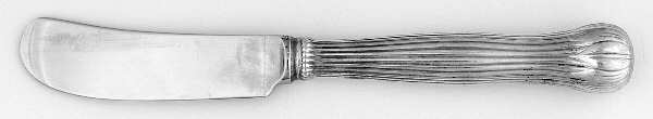 Botanical- Lotus (Sterling) Butter Spreader Hollow Hdl-Paddle/Stainless Blade