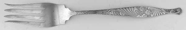 No. 10 (Sterling) Large Solid Cold Meat Serving Fork
