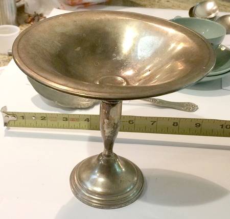 711 (Sterling, Hollowware) Weighted Round Compote (Height X Width)