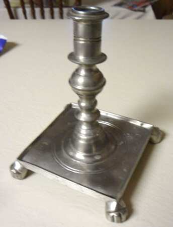 Newburyport (Pewter, Hollowware) Medium Square-Base Candlestick