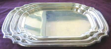 4057 (Silverplate, Hollowware) Small Silverplate Waiter Tray