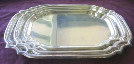 4057 (Silverplate, Hollowware) Medium Silverplate Waiter Tray