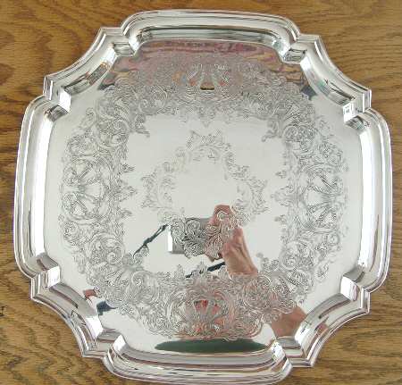 4057 (Silverplate, Hollowware) 13" Square Tray