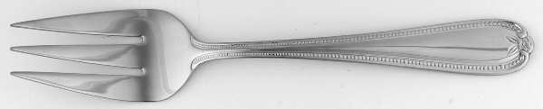 Old World Bead-Round Tip (Stainless) Medium Solid Cold Meat Serving Fork