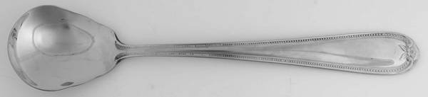 Old World Bead-Round Tip (Stainless) Oversize Solid Salad Serving Spoon