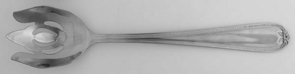Old World Bead-Round Tip (Stainless) Oversize Solid Salad Servng Fork
