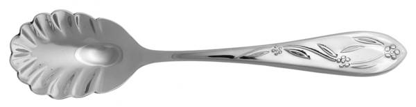Old World Floral-Round Tip (Stainless) Sugar Shell Spoon