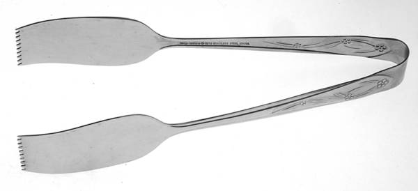 Old World Floral-Round Tip (Stainless) 1-Piece Salad Tongs
