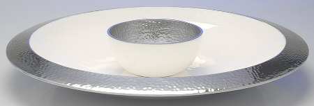 Hammered (Aluminum, Hollowware) 2 Piece Chip & Dip Set