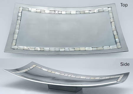 Mother of Pearl (Aluminum, Hollowware) 16" Rectangular Tray