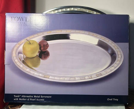Mother of Pearl (Aluminum, Hollowware) 13" Oval Serving Platter