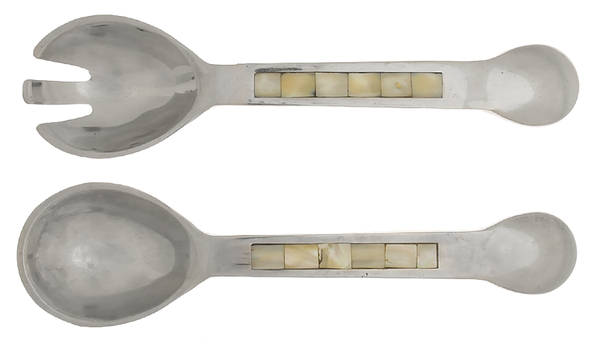 Mother of Pearl (Aluminum, Hollowware) (2 Pc) Solid Salad Set