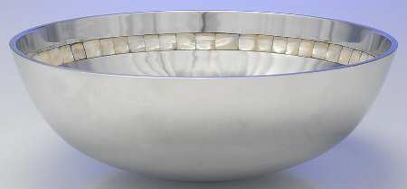 Mother of Pearl (Aluminum, Hollowware) 12" Salad Serving Bowl