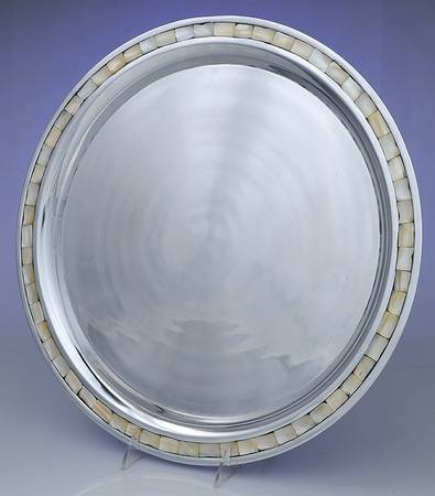 Mother of Pearl (Aluminum, Hollowware) 15" Round Tray