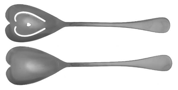 Irresistible Heart (Stainless) (2 Pc) Solid Salad Set