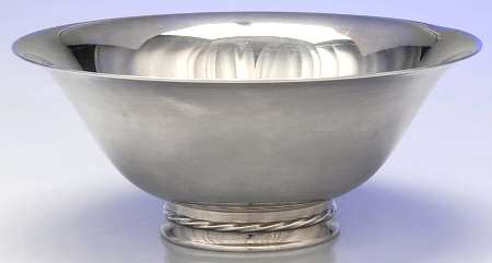 Silver Flutes (Silverplate, Hollowware) 9" Round Bowl