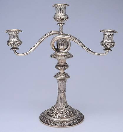 Repousse (Sterling, Hollowware) 3-Light Candelabra