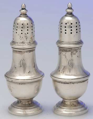 136 (Sterling, Hollowware) Salt & Pepper Set