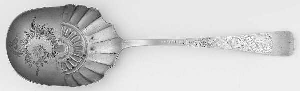 Scroll (Sterling) Bright Cut Preserve Spoon
