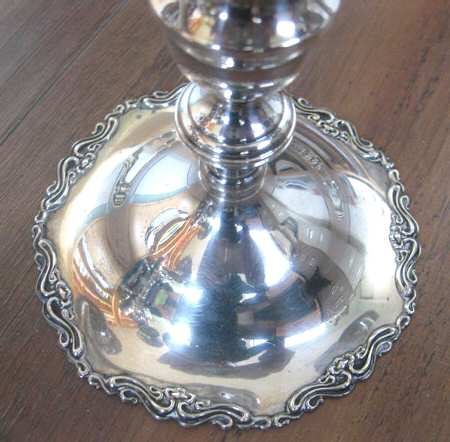 1020 (Sterling, Hollowware) Weighted 3 Light Candelabra