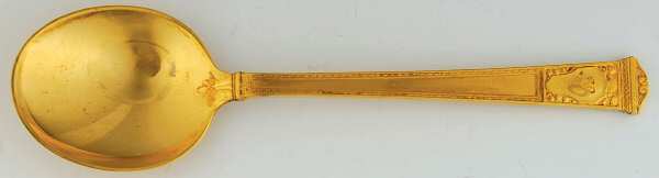 San Lorenzo Gold (Sterling, Gold Vermeil) Round Bowl Soup Spoon (Cream Soup)
