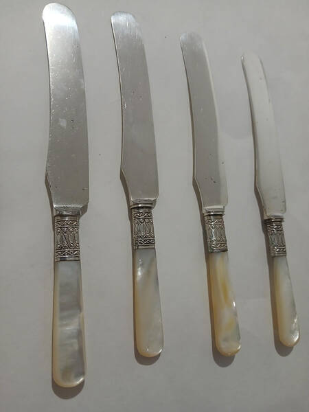 Pearl Handle Flatware 4 (Silverplate) Youth/Tea Knife with Silverplate Blade
