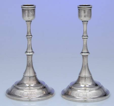 4165 (Silverplate, Hollowware) Pair of 7" Candlesticks