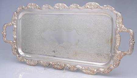 Embassy Classic (Slvp, Hollowware) 20" Rectangular Handled Cocktail Tray