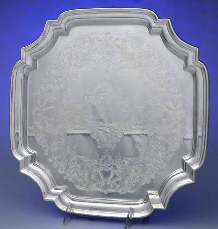 4104 (Silverplate, Hollowware) 12" Square Tray