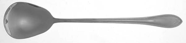 Old World Bead-Pointed Tip (Stainless) Oversize Solid Salad Serving Spoon