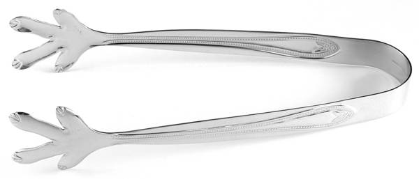 Old World Bead-Pointed Tip (Stainless) Large Ice Serving Tongs