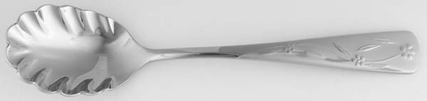 Old World Floral-Flat Tip (Stainless) Sugar Shell Spoon