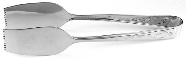 Old World Floral-Flat Tip (Stainless) 1-Piece Salad Tongs