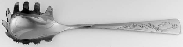 Old World Floral-Flat Tip (Stainless) Solid Pasta Server