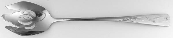 Old World Floral-Flat Tip (Stainless) Oversize Solid Salad Servng Fork