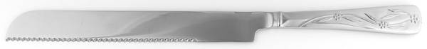 Old World Floral-Flat Tip (Stainless) Large Solid Piece Cake Knife