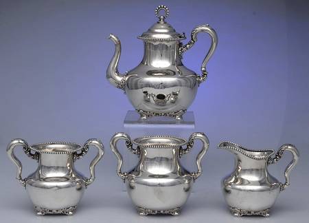 549 (Silverplate, Hollowware) 4 Piece Tea Set  (PTP, PCR, PSUO, PWB)