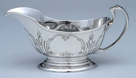 Chased Diana (Sterling, Hollowware) Sterling Gravy Boat No Underplate