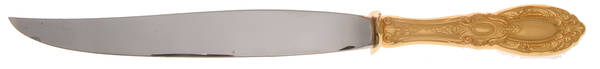 King Richard (Gold Vermeil) Small Carving Knife Stainless Blade W/Sterling Gua