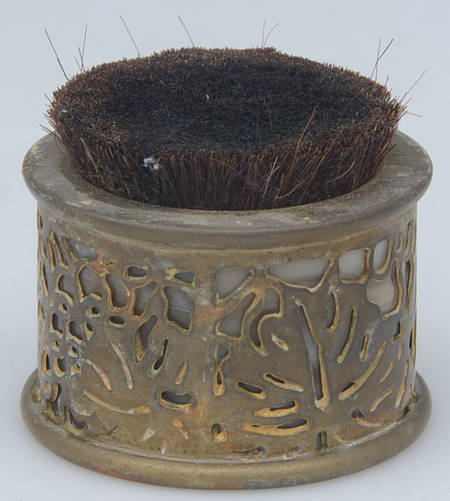 Grapevine (Plated Copper, Hollowware) Pen Wipe with Caramel Glass