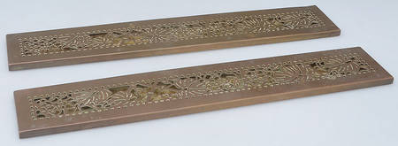 Grapevine (Plated Copper, Hollowware) 12" Blotter End - Set of 2