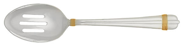 Amante Gold (Silverplate) Pierced Tablespoon (Serving Spoon)