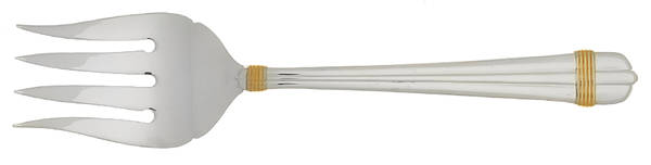 Amante Gold (Silverplate) Medium Solid Cold Meat Serving Fork