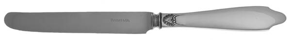 Clinton Engraved Back (Sterling) Dessert/Tea Knife with Stainless Blade