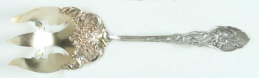 Narcissus (Sterling, 1890, No Monograms) Solid Salad Serving Fork